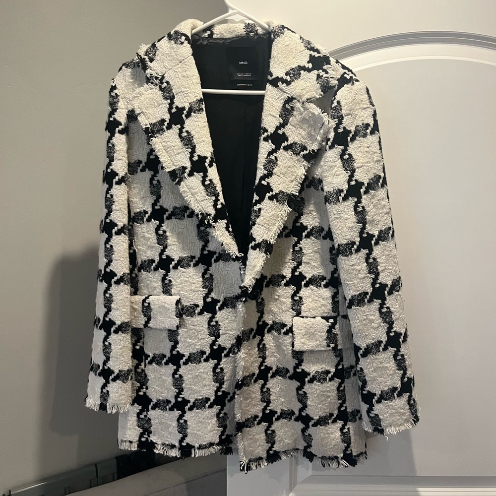 Mango houndstooth coat